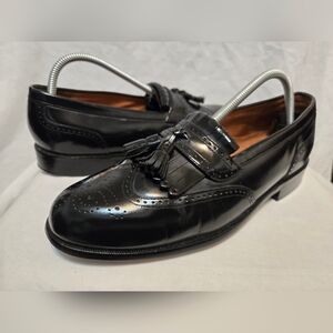 Bostonian Classics Mens First Flex Tassel Wing Tip Loafers Sz 8.5 M Black 20370
